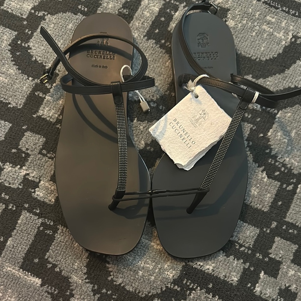 Brunello Cucinelli Black Women's Sandals